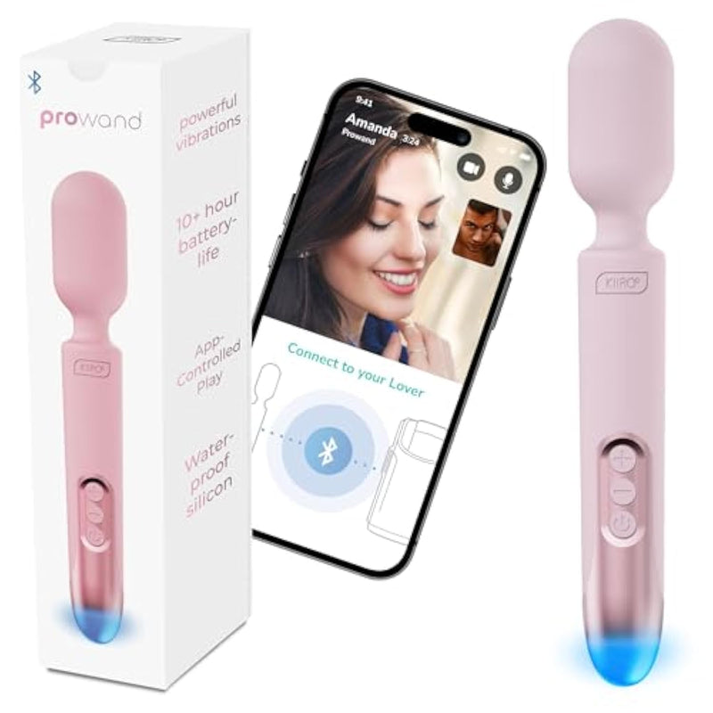 Prowand Wand Vibrator For Women - Clit And G-Spot Stimulator - Wide Variety Of Powerful Vibrations & Intensity Settings - App-Controlled For Interactive Use - Quiet & Waterproof