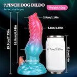 Dog Dildo, Realistic Thick Monster Dildos With Knot 7.3Inch Soft Silicone Penis Animal Fantasy Dildo With Suction Cup Anal Sex Toys For Women And Men Couples