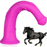 Super Big Size Horse Dildo 16.2Inch Long Silicone Material Strong Suction Cup Big Cock Adlut Sex Toys No Any Smell(Purple)