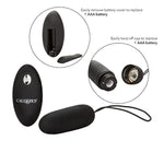 Silicone Remote Bullet Vibrator, Waterproof 12-Functions Silicone Massager With Easy Retrieval Cord Black Se-0077-10-3