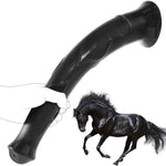 Realistic Horse Dildo, Super Long 15.75 Inch Huge Thick Animal Dildos Anal G-Spot Sex Toy With Suction Cup Adult Toys For Women Men Gay Masturbation - Black