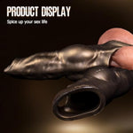 Penis Sleeve Adult Male Sex Toys -Realistic Dog Cock Sleeve With Cock Ring Delayed Ejaculation, Soft Silicone Girth Enhancer Extended Sex Play, 7.87 ''Penis Extender Sheath For Men (S)