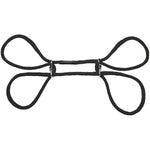 Doc Johnson Japanese Style Bondage - 100% Cotton Wrist or Ankle Cuffs - Quick, Easy Use and Removal, Black