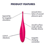 Twirling Fun Vibrator Sex Toy | Adult Toys For Women | Tip Vibrator With Circulating Stimulation Tip | Vibrating Sexual Pleasure Device | Stimulation Vibrators (Magenta)