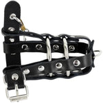 Chastity Cage With Lock – Adjustable Bondage Restraint For Men-Secure Pu Leather Cock Cage With Metal Rings And Lock For Bdsm Play And Sensory Control