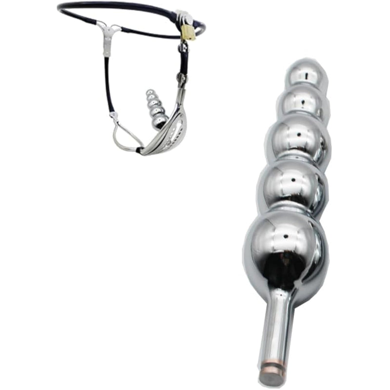 Anal Vagina Plug Stainless Steel Match With Female Invisible Chastity Device?A?