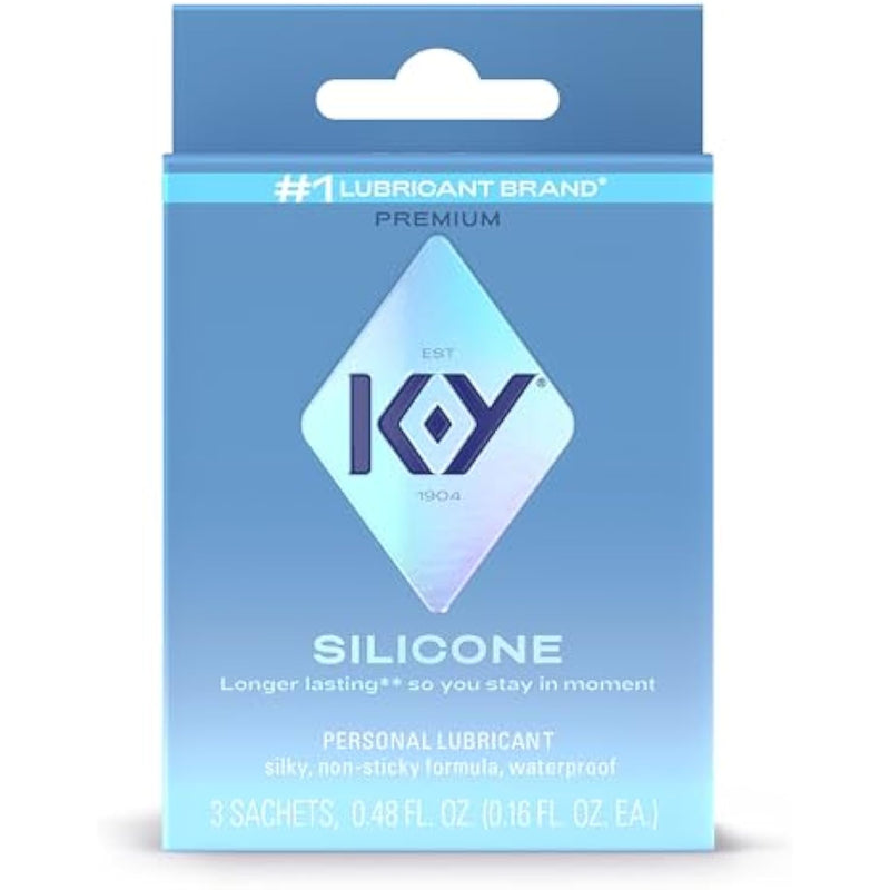 Silicone Lube, Premium Personal Lubricant, Silicone-Based Formula, Safe To Use With Condoms, For Men, Women And Couples, 3X0.16 Fl Oz Sachets (Pack Of 1)