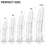 Realistic Huge Dildo Sex Toys For Women - 11 Inch Body Safe Material G Spot Adult Lifelike Dildos With Strong Suction Cup Penis For Men Anal Hands-Free Play Sexual Wellness Products Transparent