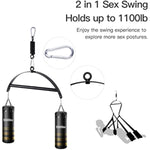 2 In-1 Ceiling Sex Swing Door Swing - Couple Sex Toys Sling For Door And For Hanging On The Ceiling With Thick Sponge Cushion And Adjustable Straps Adult Sex Games Holds Up To 1100 Lbs