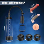 Penis Pump Sex Toys For Men, Penis Extension Pennis Extender,Upgrade Vacuum Pene Enlargement Male Sex Toy Kit With Penis Sleeve And Cock Sleeve For Men Stronger Lasting Bigger