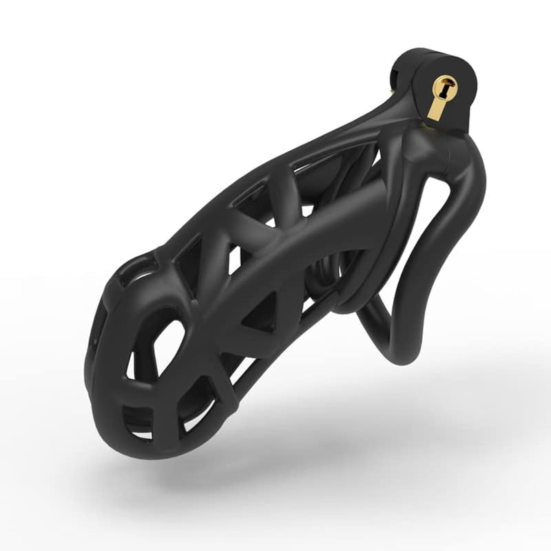 Chastity Cage 2.0 Male Chastity Cage Maxi Chastity Device Resin Cock Cage, Male Chastity Device With 4 Rings, Penis Bondage Exercise Male Sex Toy Penis Lightweight Chastity Cage For Man (Maxi)