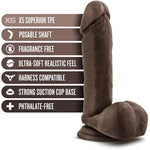 Dr. Skin Plus - 8 Inch Realistic Posable Dildo With Balls - Suction Cup Base For Hands Free Play And Harness Compatible - Triple Density And Flexible Sex Toy For Him Her Couples