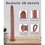 19.8 Inch Long Realistic Dildo, Huge Big Thick Silicone Anal Plug, Strap On Dildo With Suction Cup For Women Men Couples Massage, Adult Sex Toys, Brown