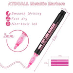 36 Color Metallic Outline Markers for Kids & Adults, Drawing, Cards & DIY Crafts