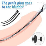 Male Masturbation Rod Penis Plugs Training, Super Long Smooth Silicone Stimulatior, Removable Plug, Hollow Design Insert Rod, Sex Toys For Men (M)