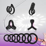 Vibrating Cock Ring, 10 Pcs Silicone Penis Ring with Bullet Vibrator