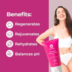 Feminine Moisturizing Gel With Hyaluronic Acid – Regenerates, Rejuvenates, Rehydrates, Balances Ph – Water Based, 100% Vegan, No Glycerin, No Paraben – Made In Usa (1 Oz)