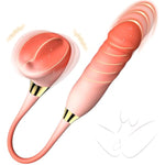 Thrusting Vibrator Dildo Adult Sex Toys - Powerful G Spot Vibrator Sex Toys With 10 Thrusting & 10 Vibrating Modes, Skin Friendly Nipple Anal Clitoral Stimulator For Female Women Couples Sex Toys