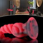 G-Spot Dildo Realistic Monster Penis Fantasy Spiral Anal Beads Liquid Silicone Butt Plug Anal Sex Toys With Powerful Suction Cup Vaginal Stimulation For Women Men