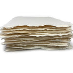 15 Sheets A5 Handmade Watercolor Paper, 500 GSM Recycled Cotton, Deckled Edge