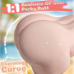 20.9Lb Male Masturbator Sex Doll Pocket Pussies, Life Size Big Ass Jelly Soft Torso With 3D Vagina & Anal Channels,Perky Butt, Body-Safe Material Discreet Packaging Adult Anal Toy Men Sex Toys