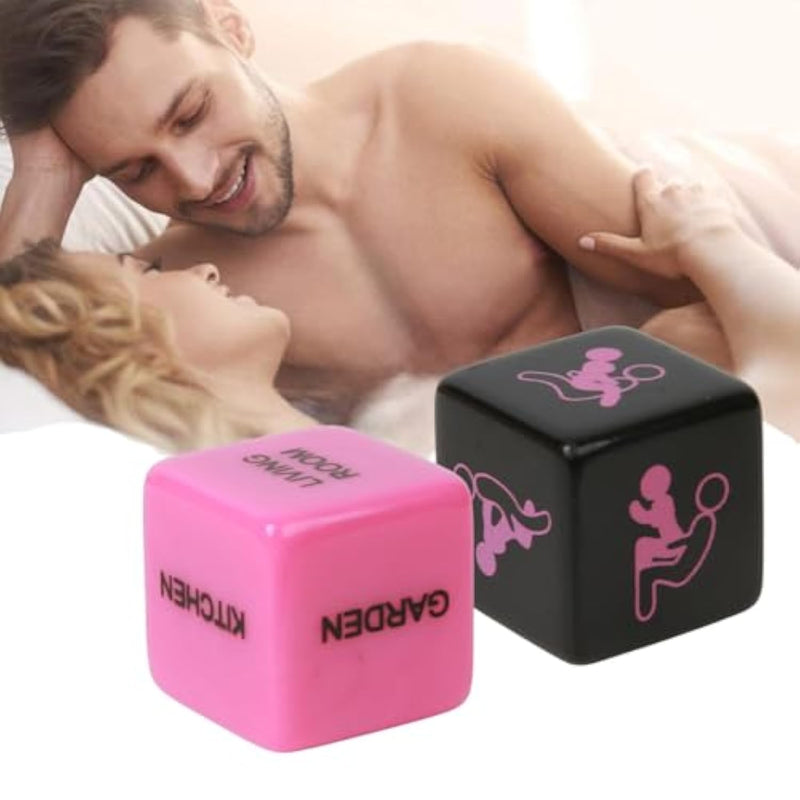 Sex Dice Naughty Date Night Dice For Couples, Fun & Intimate Dice Set With 6 Sex Positions Dice And 6 Romantic Love Locations Dice, Sex Toys For Couples Anniversary Valentines Day Gifts For Him/Her
