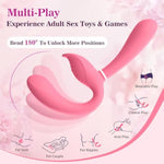 Strapless Strap On Double Dildo - Strapon Double Ended Anal Dildo With 3 Motors 10 Vibrations, 3-In-1 Lesbian Sex Toys G Spot Wearable Vibrator With Remote Control, Adult Toys For Women Female Couples