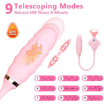 Manta Ray Shaped Sex Toy For Womens Sex, 3In1 Sex Stimulator For Women With 9Tongue Licking & 9 Thrusting Vibrator Dildo, Adult Sex Toys For Couples G Spot Dildos Rose Vibrators Clitoral Nipple