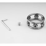 Stainless Steel Cock Ring with 6 Spikes for Enhanced Erection Delay and Stronger Sensation