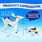 Collision Transforming Unicorn Car Toy – 2 Cars Crash & Transform Into Unicorn Robot Toys For Kids – Fun Gift For Boys & Girls, Birthday & Christmas