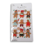 21 Pcs 3D Gingerbread Man Christmas Stickers for Journaling & Crafts
