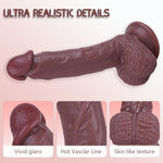 Realistic Squirting Dildo Sex Toy - 8.3Inch Ejaculating Dildo With Strong Suction Cup For Hands-Free Play, Cumming Dildos With Realistic Skin, Soft Realistic Penis For G Spot Anal Play (Brown)