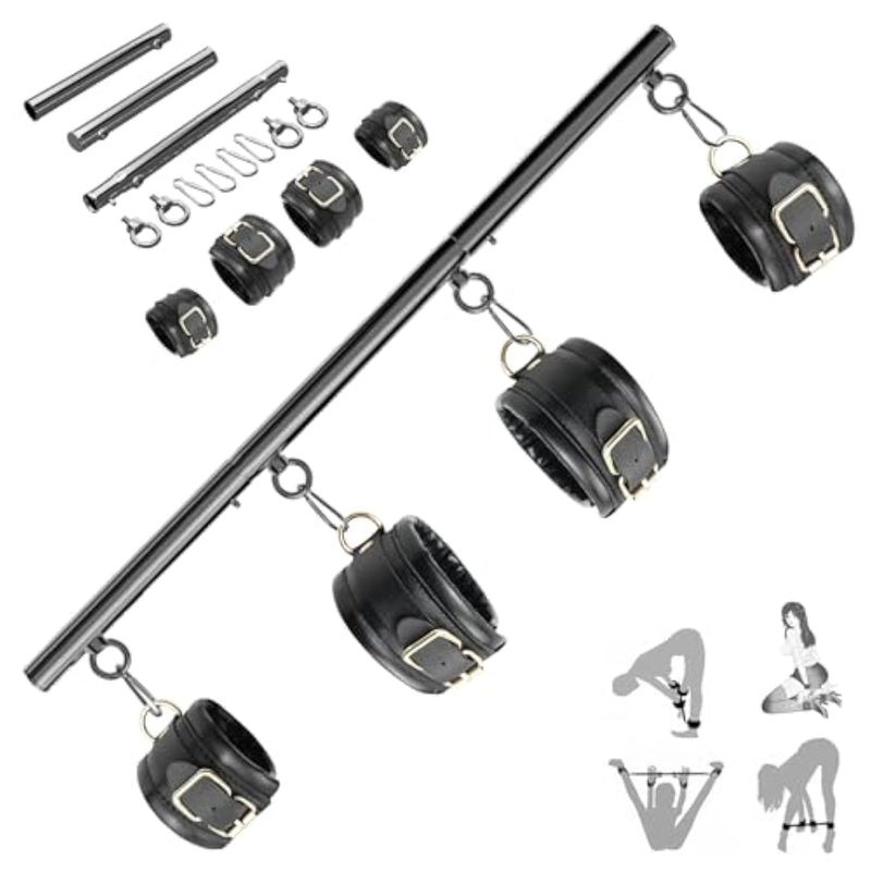 Bdsm Bondage Restraints With Handcuffs Ankle Cuffs For Couples Spreader Bar Sex Toys Bondage Gear & Accessories Adjustable Bondage Kit Adult Sex Toys & Games