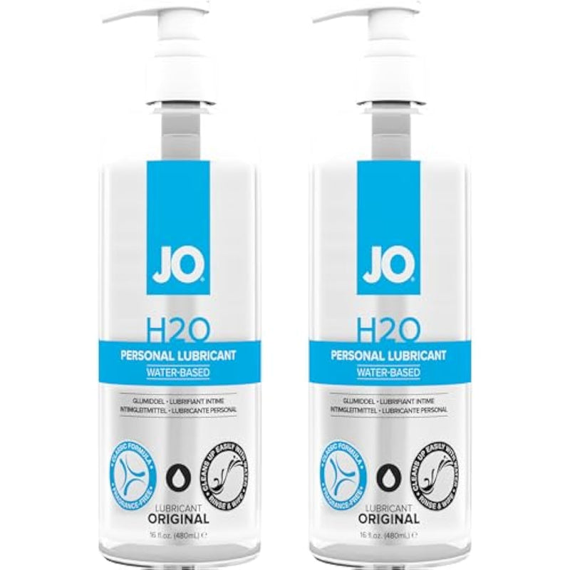 2 Pack System H2O Water-Based Lubricant-16 Oz