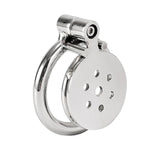 Flat Chastity Cage Metal Male Chastity Device With Dark Lock Design Penis Cage For Men Bdsm Bondage Small Penis Cage Sex Toys For Couples (45Mm/1.77In,Silicone Duct)