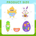 312 Pcs Easter Foam Sticker Craft Kit with Eggs, Bunnies, Chicks & Carrots