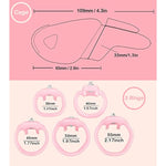 Ht-V5 Male Chastity Device Leightweight Chastity Cage Resin Ergonomic Breathable Chastity Devices With Latest Button Lock And Exclusive Keys Maxi (1.42" Ring(36Mm), Pink)