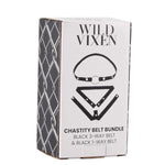 Chastity Belt Combo (3 & 1-Way Black) For Chastity Cage Support