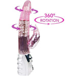 Dual-Action Rotating Rabbit Vibrator With 7 Rows Of Non-Jamming Beads, G-Spot & Clitoral Stimulation