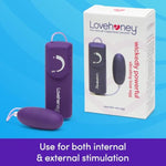 Wickedly Powerful Vibrating Egg For Women - Smooth 2.5 Inch Multispeed Bullet Vibrator - 31 Inch Wired Remote Control Love Egg For Couples - Purple