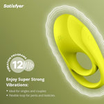 Spectacular Duo | Ring Vibrator | Cock Ring | 12 Vibration Programmes | Waterproof (Ipx7) | Rechargeable Battery | Skin-Friendly Silicone