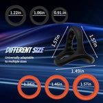 Silicone Cock Ring Sex Toys For Men Penis Rings Set With 7 Different Sizes For Erection Enhancing, Long Lasting Stronger Strechy Adult Toys For Men Or Couple (Orange)