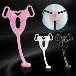 Flat Sissy Chastity Cage With Urine Hole 3D Nylon Anti-Off Cock Cage Sm Inverted Sex Toys Devices For Mens, Couples Training (Pink)