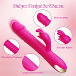 Thrusting Dildo Vibrator Adult Toys For Women - Sex Toys Dildos Rabbit G Spot Vibrator With 3 Fast Thrusting & 10 Vibration Modes, Silicone Clitoral Stimulator Adult Sex Toy For Women Couple