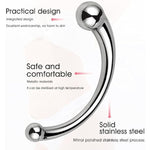 Double Ended Stainless Steel Spot Wand Massage Stick Pure Metal Penis P-Spot Stimulator Anal Plug Dildo Sex Toy For Women Men (S,14 Oz)