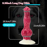 Knotted Dog Dildo With Suction, 8.26 Inch Anal Plug Pink Silicone Adult Toy Lifelike Animal Dildos For Beginners Women And Men Gay Lesbian