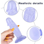 Small Dildo,4.3 In Soft Small Anal Plug,Beginner Anal Dildo Ease Training Adults Sex Toy For Women Men.Multifunctional Sex Toy Games(Blue)