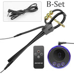 Men Male Electric Shock Beaded Urethral Sound Plug Adjustable Silicone Cock Glans Ring Electro Set With Power Unit Box Urethra Sex Toys Orgasm Masturbate Penis Dilator Expander Chastity (B-Set)
