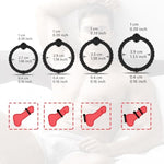 Silicone Cock Ring Penis O Ring With Massage Ball And Patterns For Male Penis Erection Extension Long Lasting Firmness Enlarger Powerful Adult Toys (Black)