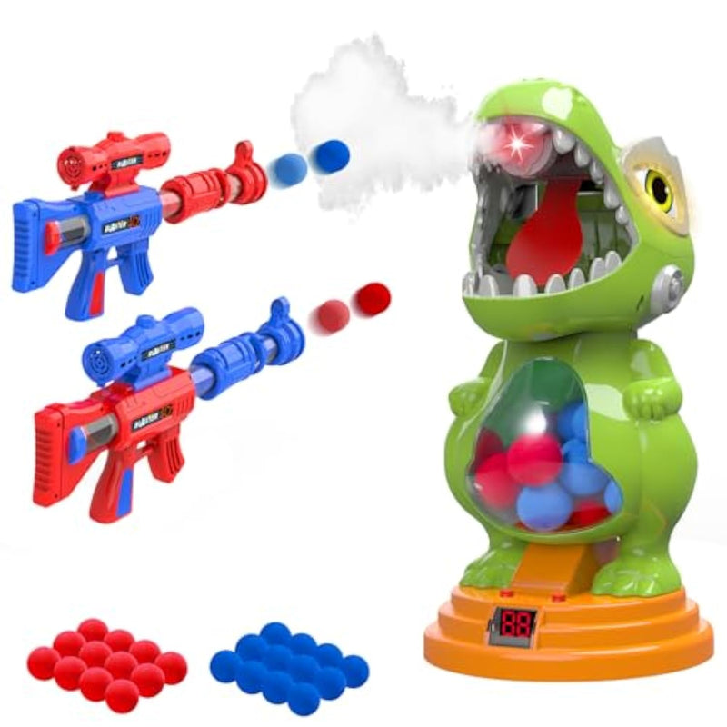 Movable Dinosaur Shooting Toys For Kids Ages 5-8, For 6-8 Year Old Boys Girls Dinosaur Toys With Mist Spray,Roar & Light,Shooting Games For Kids Birthday Gifts Outdoor Indoor